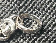Vintage Sterling Silver 925 Rolo Link Chain Bee Charm Bracelet 8.5″ Heavy 20.5g