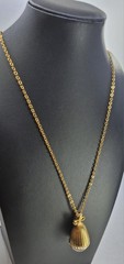 Vintage Joan Rivers Gold Plated CrystalAccented QuartzWatch Pendant Necklace 30″