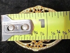 Vintage Off White Faux Pearl Gold Tone Metal Brooch Vintage