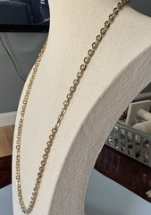 Beautiful Vintage 1970’s Goldtone Anchor Chain Necklace 28”