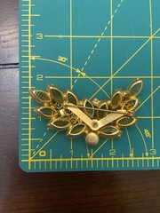 Vintage Juliana Delizza and Elster Amber and Red Brooch Pin
