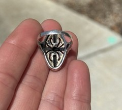 Vintage Sterling Silver Marcasite Open Work Spider Ring Sz 8.5 Art Deco Style