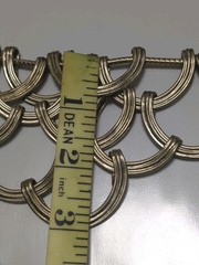 VTG St. Thomas Heavy Gold Tone Interlocking Crescent Bib Statement Necklace 117g