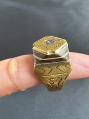 Vintage Moroccan Tuareg Brass Ring Berber Sahara Handmade Ring Brass Size 7 US