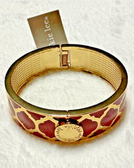 Vintage Estate Signed Cookie Lee Hinged Clamper Bracelet with Tags