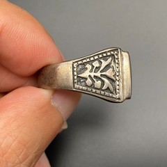 Vintage Black Onyx Sterling Silver Ring Size 11.25