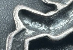 Vintage Sterling Silver Fairy Pixie Pendant Mythical Winged Woman Crystal