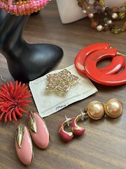 Pretty In Pink – 29 Piece Jewelry Lot – Trifari, Kors, Monet, J Crew, Avon ++