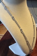 Vintage Premier Designs Silvertone Necklace With Round Medallion 20”
