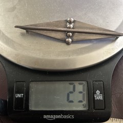 Vintage Sterling Signd ANDRA DATED 1939 TRUE Art Deco Modernist Brooch 23G