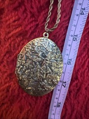 Vintage Revlon Perfume Locket Intimate Heirloom Gold Tone Chain Necklace
