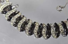 Vintage Weiss Smoky Crystal Rhinstone “Black Diamond” Bracelet & Earrings Set