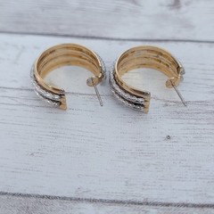 Vintage Earrings for Pierced Ears Gold/Silver Tone Hoops – Condition Issues