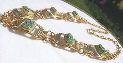 DESTASH! VINTAGE NEIGER EGYPTIAN PENDANT SPHINX GLASS CABACHON NECKLACE BRACELET