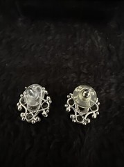 Vintage Silver And Black Necklace And Earrings