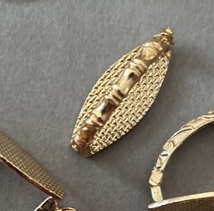 Vtg 14k Gold Plated Scarf Ring/clip 12 Pcs. , Attach Your Own Cabochon!