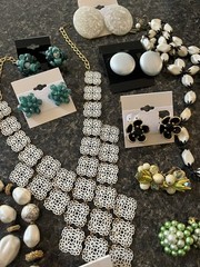 Vintage Costume Jewelry Lot Earrings Necklace Vendome West Germany Deauville Etc