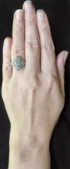 Vintage Art Deco Style Lab Created Diamond Engagement 14k White Gold Finish Ring