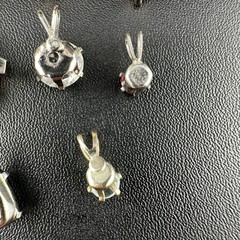 Vintage Crystal Rhinestone Mix Pendant Lot Of 12 Gold Silver Tone Ladies NICE