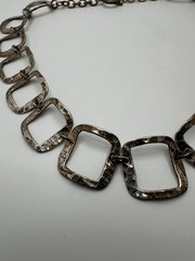 Heavy Vintage Sterling Silver Unique Chain Necklace 18” X 24mm JB23