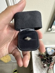 Antique 14-18K White Gold Rose Diamond Filigree Engagement Ring Edwardian? Deco?