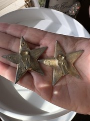 Vintage Tara Star Rhinestone Clip-On Earring Set – 1950s-1970s Collectible Rare