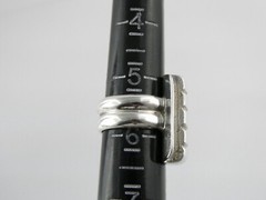 Vintage Storck Signed Artisan Sterling Silver Bar Top Ring 925 14.6g Size 5.5