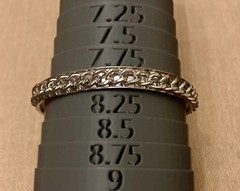Vintage Bangle Bracelet Silver Tone Chain 8.25” Biker