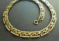 Vintage AMERIKANER Andreas Daub A*D Germany Double Gold Plated Necklace
