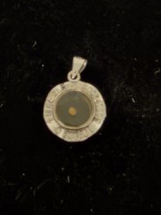 Vintage 18KT Gold Plated Mustard Seed Pendant 1”