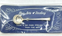 Vintage STERLING SILVER 0.925 Spoon Pin Brooch Fine Arts TRANQUILITY NOS MINT