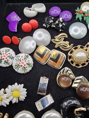 Vintage Earring Lot Colorful Mixed Styles Vintage Jewelry Lot 25+ Pair