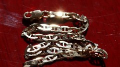 10k yellow gold bracelet 7.0″ anchor / mariner link chain vintage 1.50gr N3095A