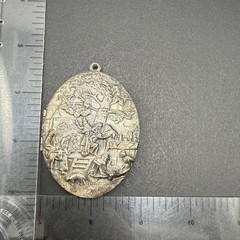 Vintage Revlon Town Large Silver Tone Locket J3a