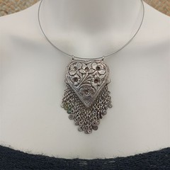 Vintage Boho Chocker Necklace Chandelier Ethnic Ottoman Bedouin Tribal Hoop Bold