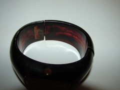 Vintage DYNASTY Watch Tortoise Polystyrene Plastic Clamp Bangle