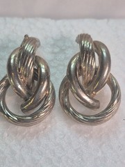 Vintage Pierced Earrings Silver Tone Lot