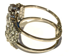 JULIANA Delizza & Elster Clear Rhinestone HUGE Clamper Bracelet Vintage-PRISTINE