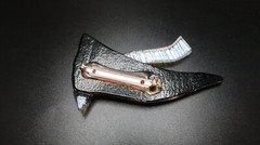 Vintage 1992 Hand Made Artisan Signed DAB Brooch 7.9 x 4.5 cm BB4