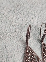 VTG Antiqued Silver Tone Pierced Earrings Dangle