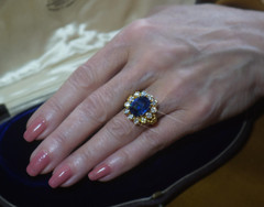 GIA Sapphire Diamond Certified 18K No Heat Ceylon Blue Fine Huge Ring 12.04 Cts!