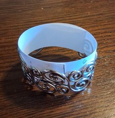 Vintage Sterling Ross Simons Swirl Scroll Cuff Bracelet 31g See Pics/Description