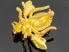 LOT of 5 JOAN RIVERS Gold Tone Bee Pins Brooches (one small) Various Colors