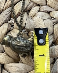Vintage Style Antique Gold & Silver Bird Pendant Necklace 28in Bird Lovers