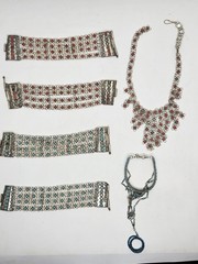 Vintage Lot of Tibetan Nepalese Silver Bracelets and a Necklace