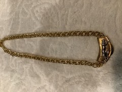 Jackie Collin’s VTG 80’s Panther Gold Plated Two Tone Chain Link Necklace
