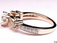 Art Deco Antique 2.30 Ct Diamond Vintage Engagement Ring Set 14K Rose Gold FN