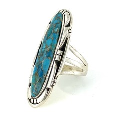Kathy Thomas Southwestern Style Turquoise, Sterling Silver Ring Sz. 6