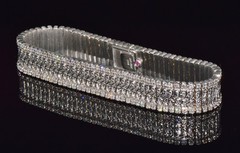 AUTHENTIC ROBERTO COIN 2.08CT DIAMOND FLEXIBLE LINE BRACELET IN SOLID 18K GOLD