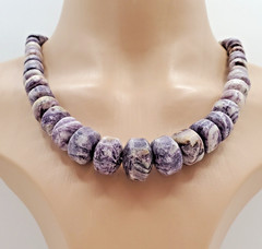 VTG 925 DTR Mine Finds Jay King Necklace 21in Dream Chevron Amethyst Rondelles